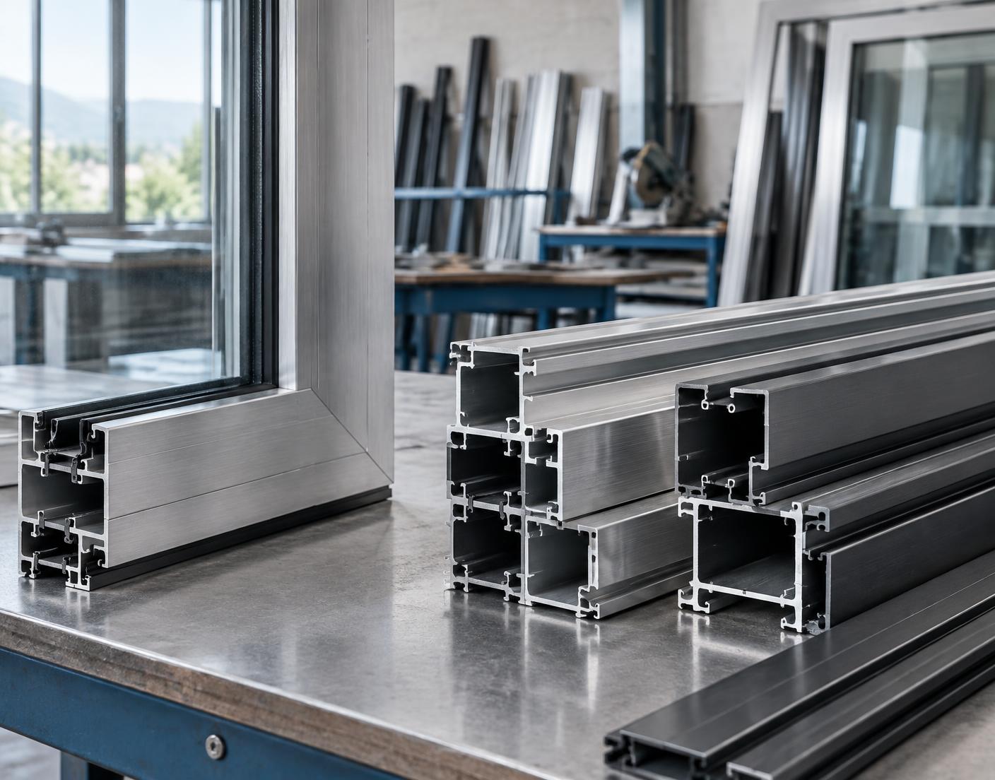 Perfilería de aluminio para ventanas a la medida