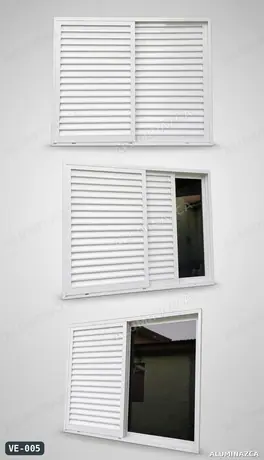 Ventanas de persiana en aluminio blanco – código VE-005